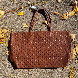NWT Streets Ahead Embossed Rockstud Carryall Tote